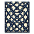 Navy Nautical Rope Grid Lattice Rug