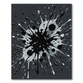 Monochrome Splash Burst Abstraction Rug