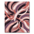 Mauve Blush Brushstroke Swirl Rug