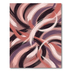 Mauve Blush Brushstroke Swirl Rug