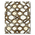 Brown Interlocking Hexagonal Weave Render Rug