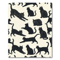 Whimsical Dark Feline Silhouette Illustration Rug