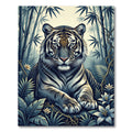Serene Tiger Bamboo Jungle Bloom Rug