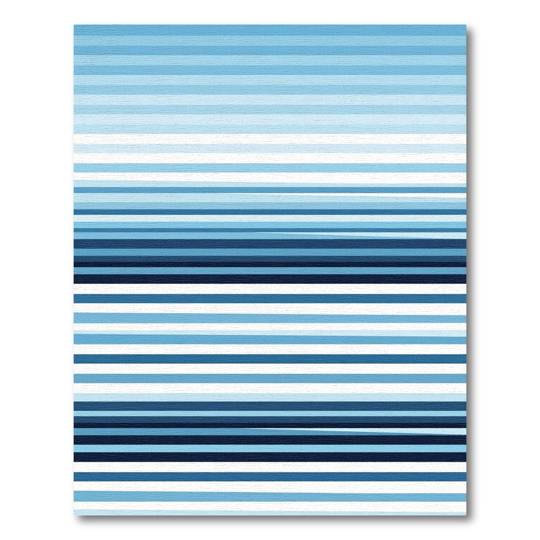 Cool Blue Horizontal Stripe Rug