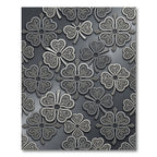 Silver Embossed Clover Medallions Rug