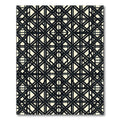 Monochromatic Black Geometric Art Deco Grid Rug