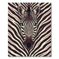 Zebra Stripe Portrait Black And Beige Rug