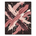 Blush and Cocoa Abstract Ink Brush Rug