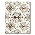Brown Dot Mandala Geometric Diamond Rug