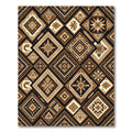 Rich Earthy Diamond Medallions Rug