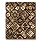 Rich Earthy Diamond Medallions Rug