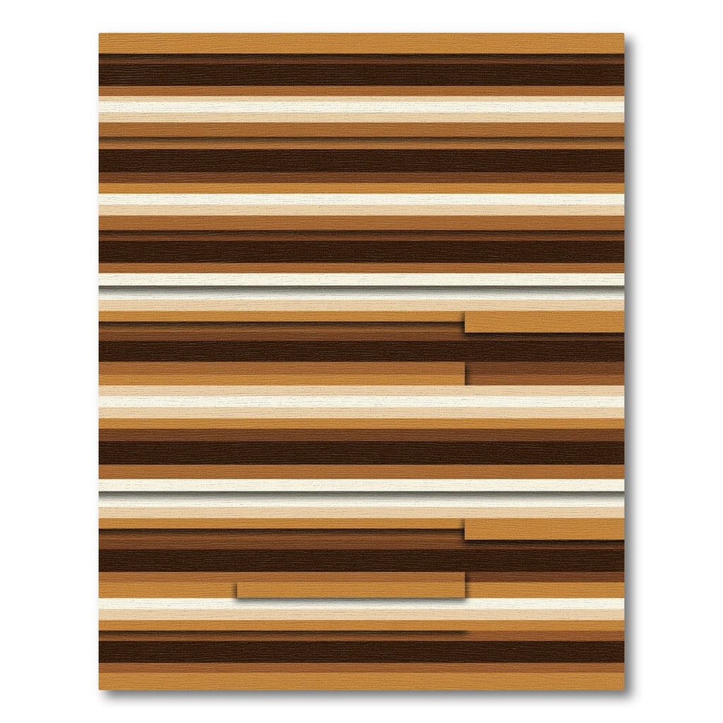 Earthy Tones Striped Layered Look Rug