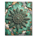 Emerald Starburst Floral Medallion Rug