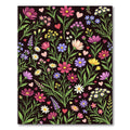 Dark Meadow Floral with Floating Hearts Rug