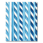 Blue White Twisted Stripe Harmony Rug