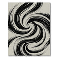 Minimalist Monochrome Abstract Swirling Vortex Rug