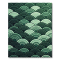 Emerald Green Scallop Overlap Rug