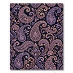 Ornate Paisley Floral Purple Gold Rug