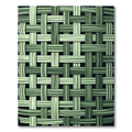 Green Woven Basket Weave Rug