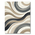 Modern Neutral Abstract Flowing Swirls Rug