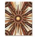 Radiant Gold Celestial Sunburst Earthy Decor Rug