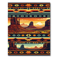 Sunset Desert Landscape Southwestern Geometric Rug