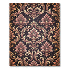 Ornate Rose Gold Acanthus Scroll Rug