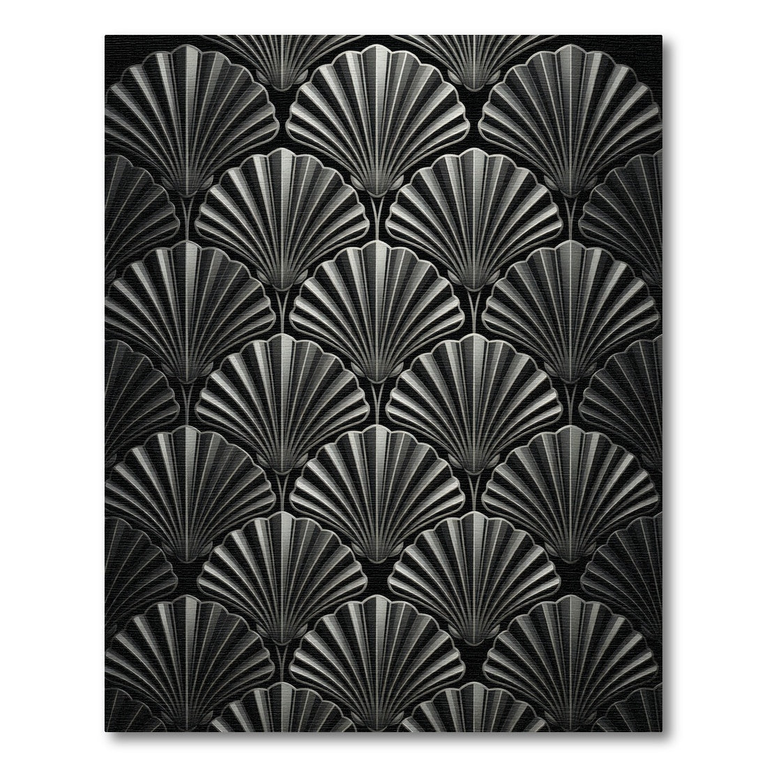 Art Deco Fan Shell Composition Rug