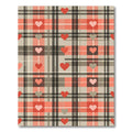 Sage and Crimson Plaid Heart Grid Rug