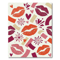 Kiss Heart Bloomy Abstract Arrangement Rug