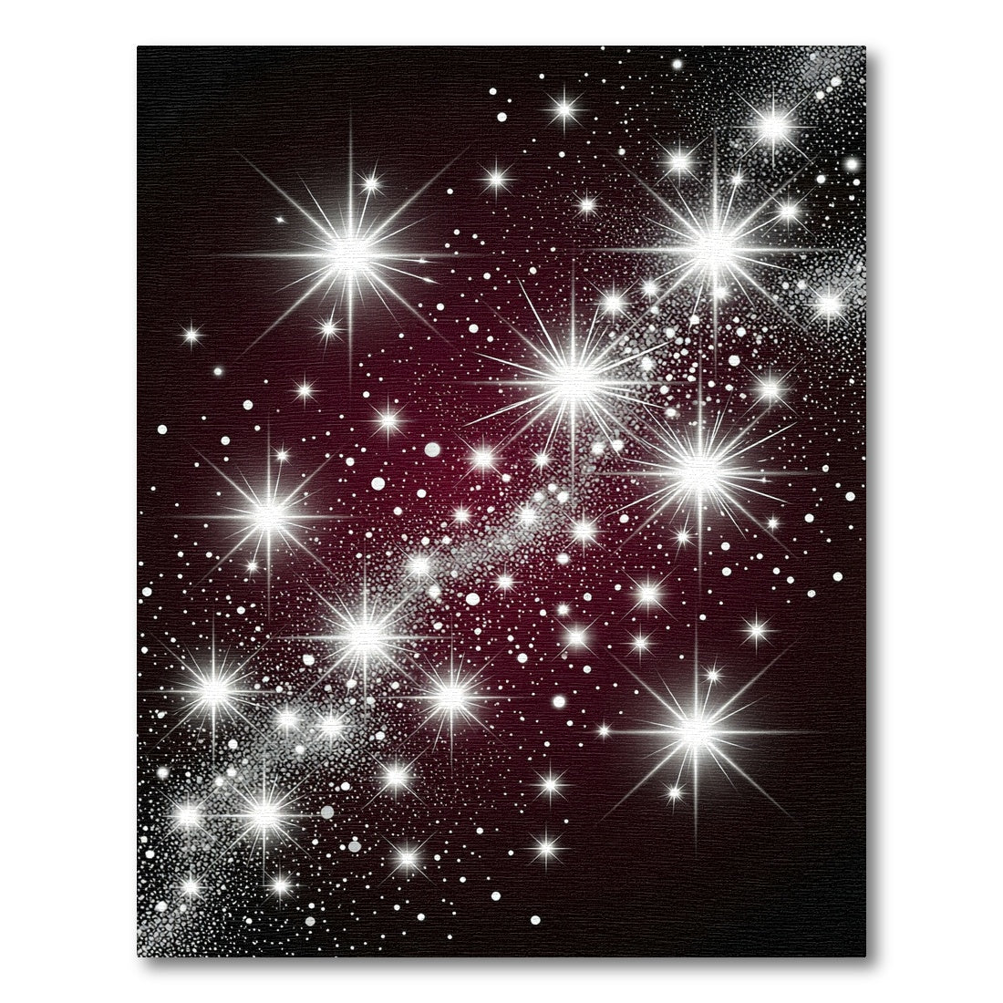 Shimmering White Starburst Galaxy Rug