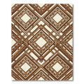 Art Deco Wood Diamond Lattice Rug