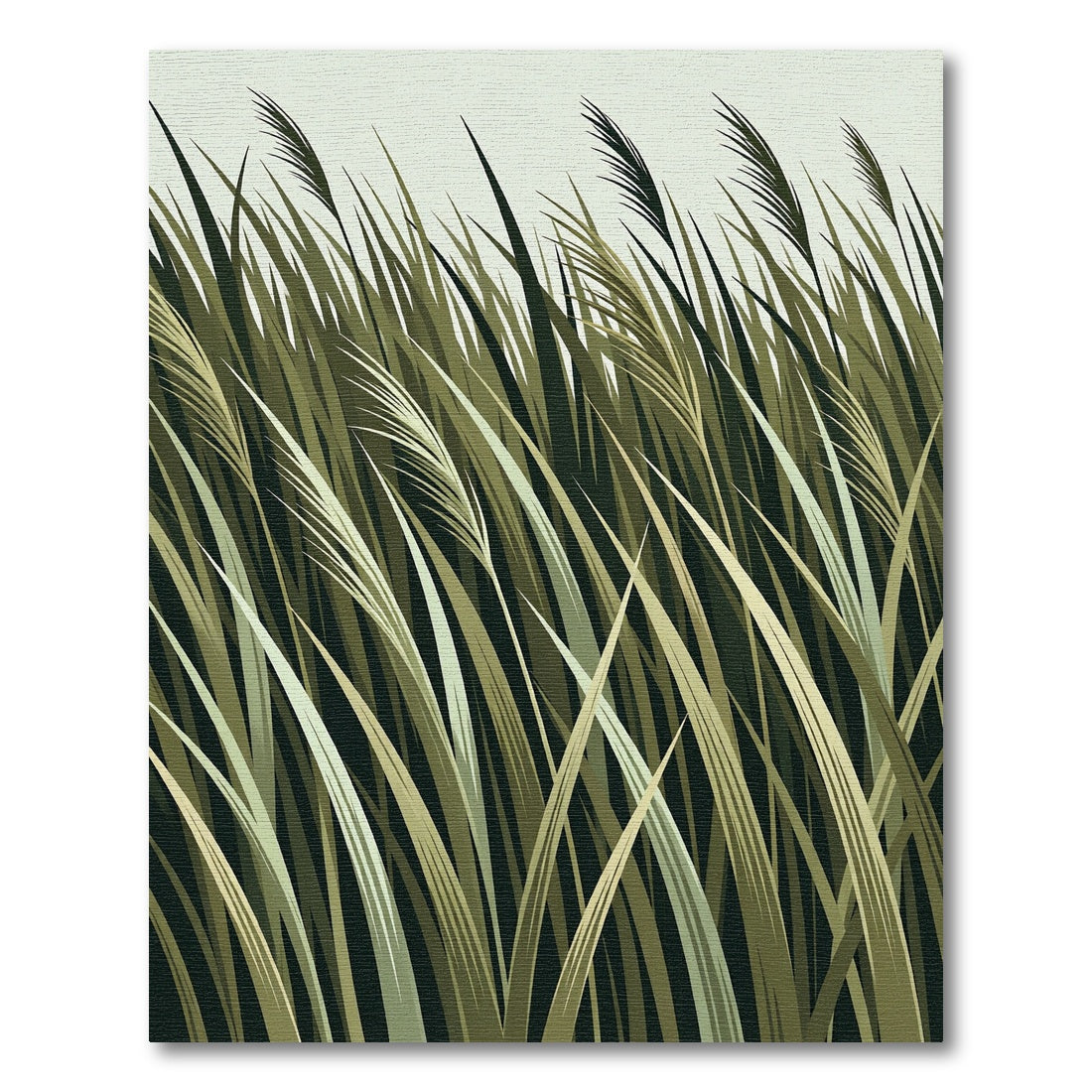 Earthy Tone Reeds Abstract Field Rug