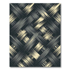 Distressed Gray Yellow Woven Stripes Rug