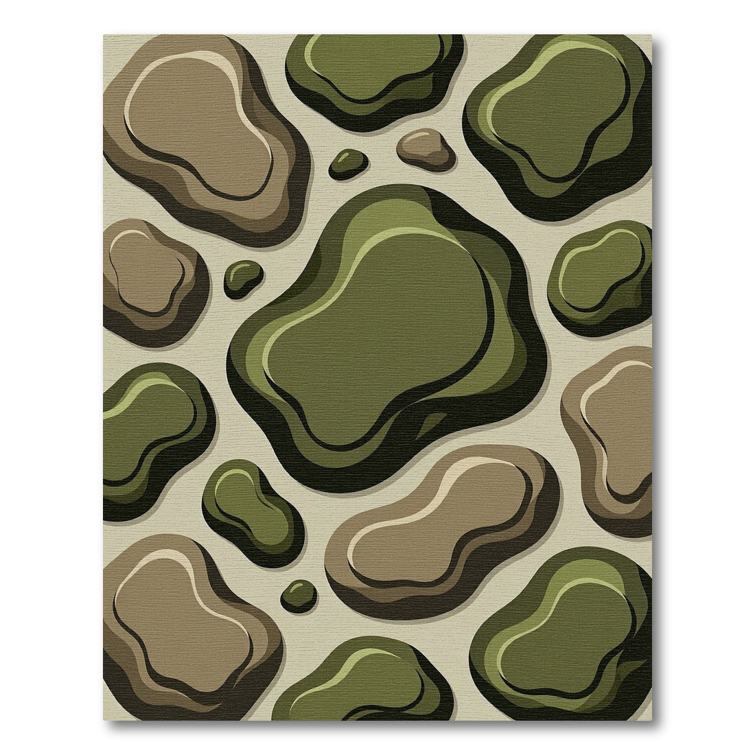Organic Earthy Tone Organic Pebbles Rug