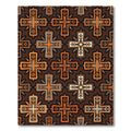 Geometric Earthy Totem Cross Tile Rug
