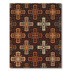 Geometric Earthy Totem Cross Tile Rug