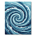 Abstract Navy Blue Ocean Swirl Rug