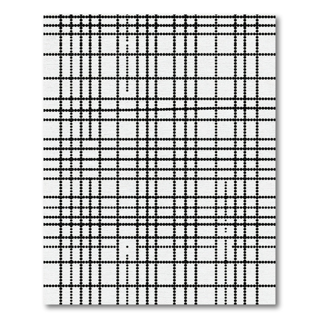 Minimalist Black Dot Grid Rug