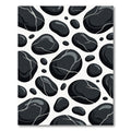 Black Pebble Mosaic Scattered Stones Rug