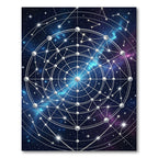 Celestial Sacred Geometry Cosmic Starry Art Rug