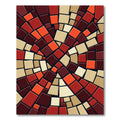 Radiant Red Cream Geometric Tessellation Rug