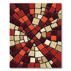 Radiant Red Cream Geometric Tessellation Rug