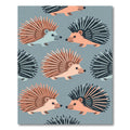 Playful Pastel Hedgehog Illustration Rug