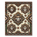 Geometric Ram Star Earthy Tone Tapestry Rug
