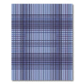 Modern Deep Blue Plaid Lines Rug