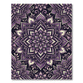 Elegant Deep Purple Floral Mandala Rug