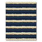 Navy and Cream Nautical Rope Stripe Rug