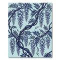 Art Nouveau Blue Wisteria Blossom Vines Rug