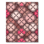 Pink Clover Heart Pattern Rug